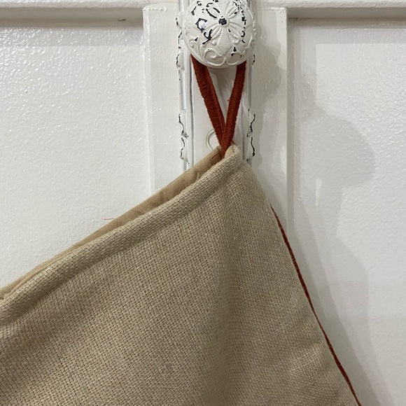 Studio McGee Beige/Deep Red Christmas Stocking - Picture 3 of 7